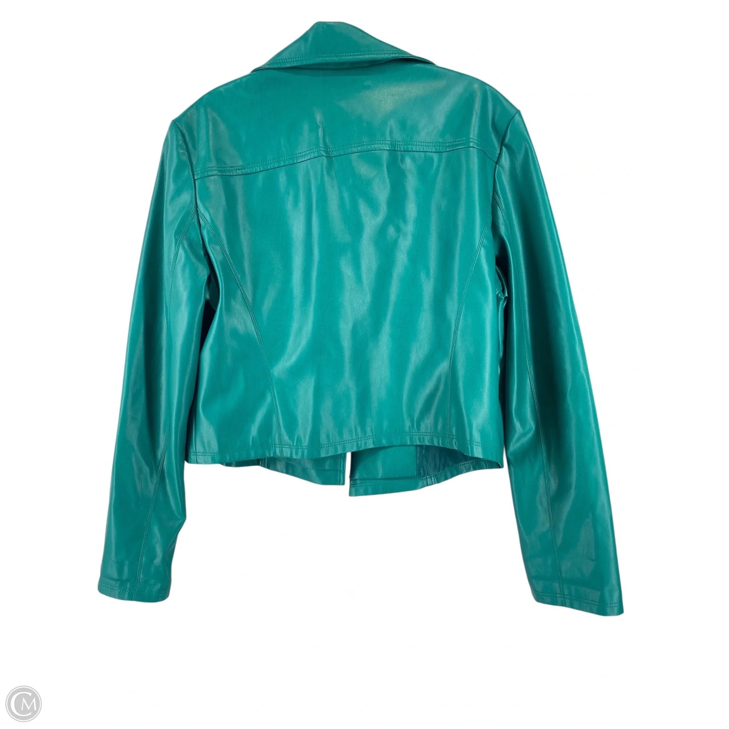 Jacket Moto Leather By Express In Green, Size: L