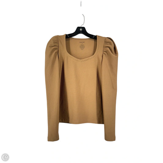 Top Long Sleeve By Nine West In Brown, Size: S