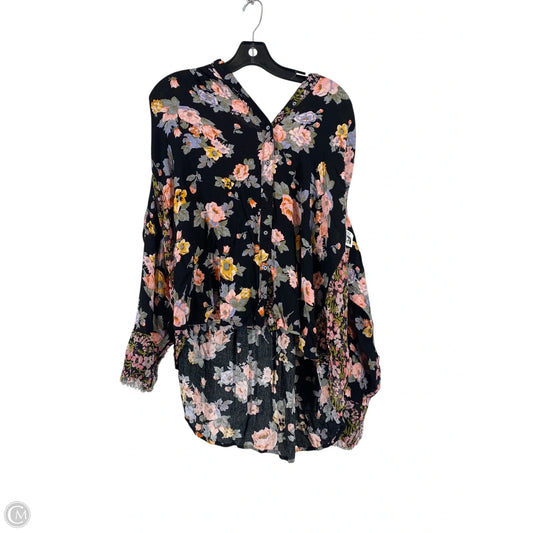 Top Long Sleeve By Free People In Floral Print, Size: M