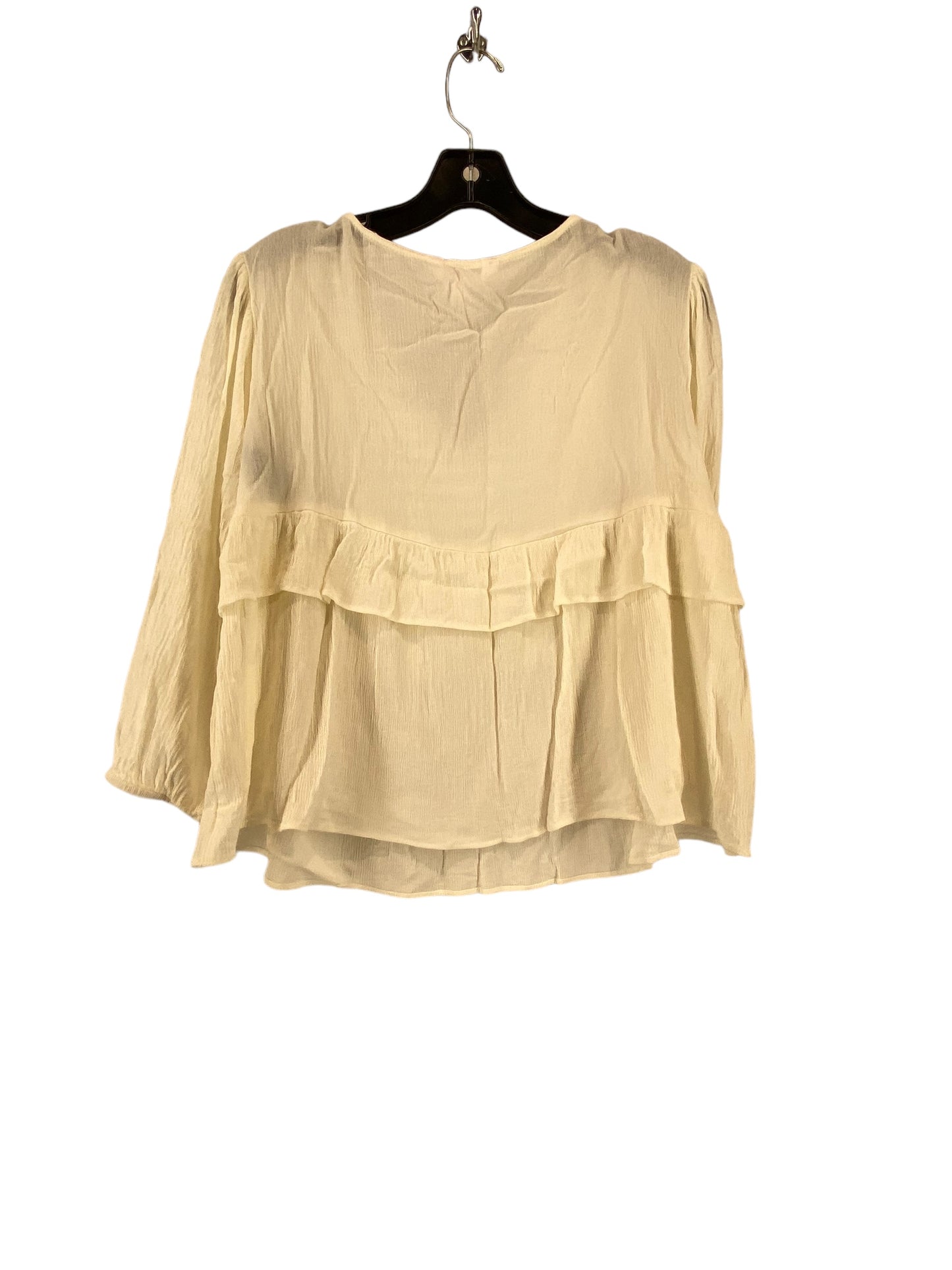 Ivory Top 3/4 Sleeve Lc Lauren Conrad, Size S