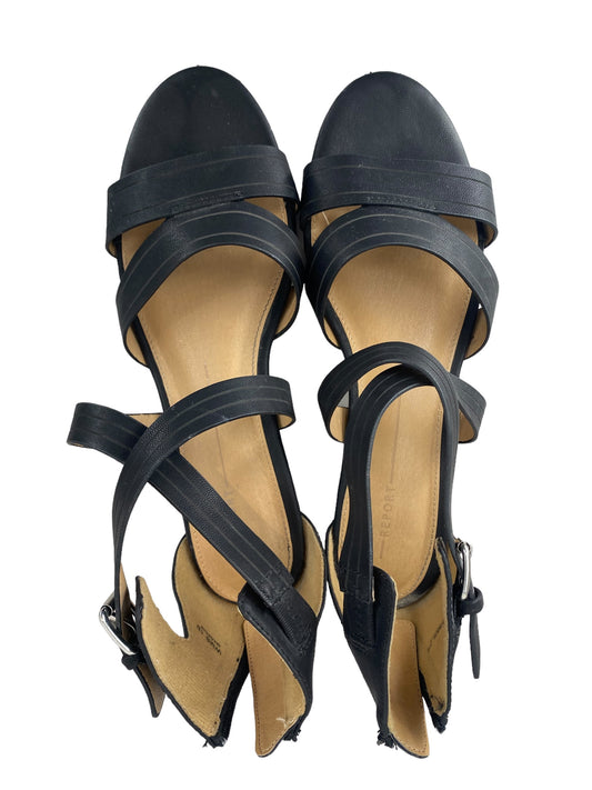 Black Sandals Heels Platform Report, Size 10