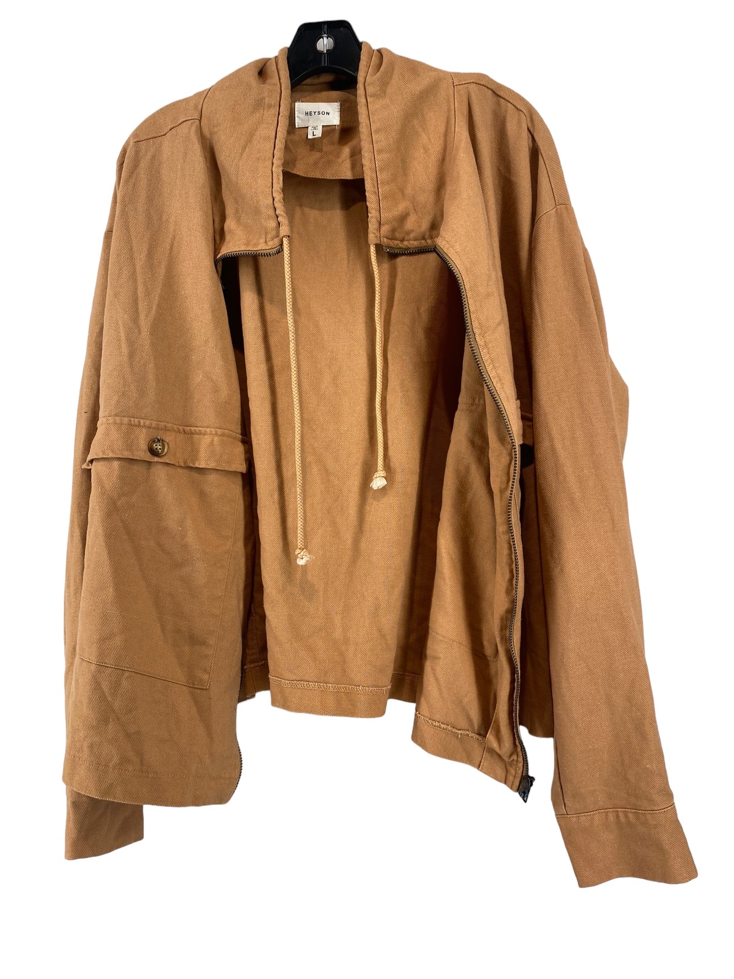 Jacket Other By Clothes Mentor In Tan, Size: L