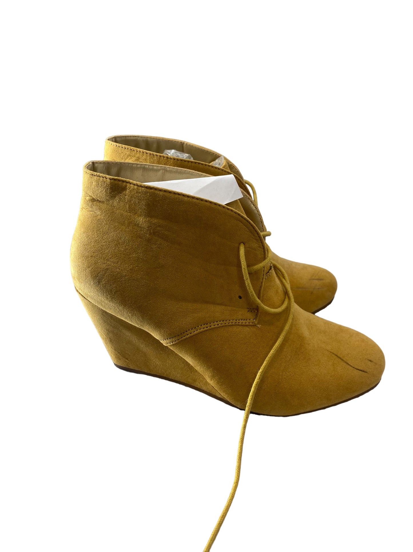 Boots Ankle Heels By Bella Marie In Yellow, Size: 10