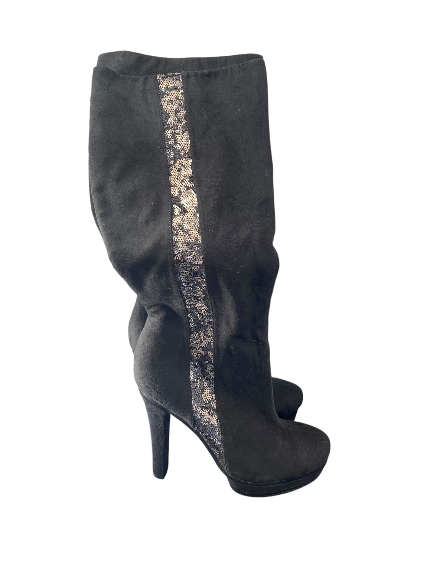 Boots Knee Heels By Jennifer Lopez In Black, Size: 8