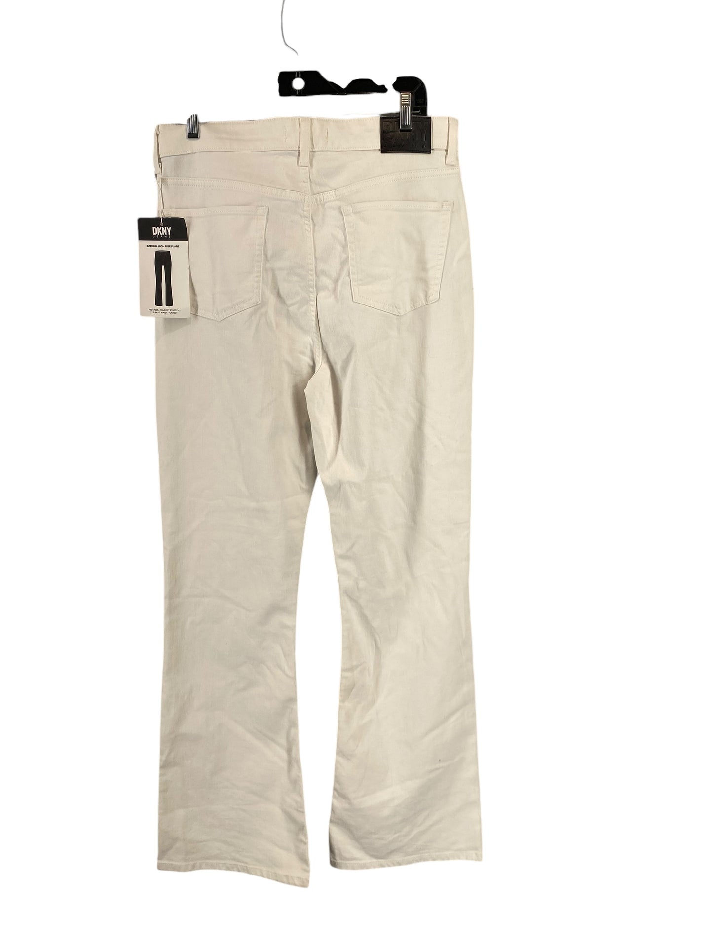 Jeans Flared By Dkny In White, Size: 12