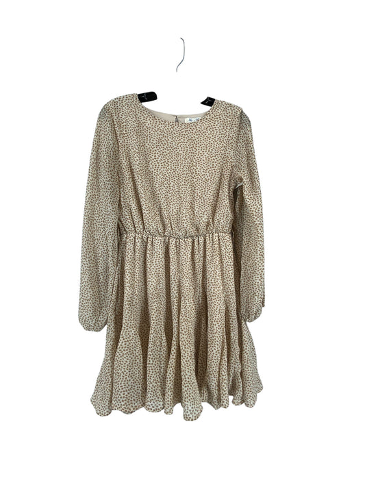 Dress Casual Short By She + Sky In Cream & Tan, Size: S