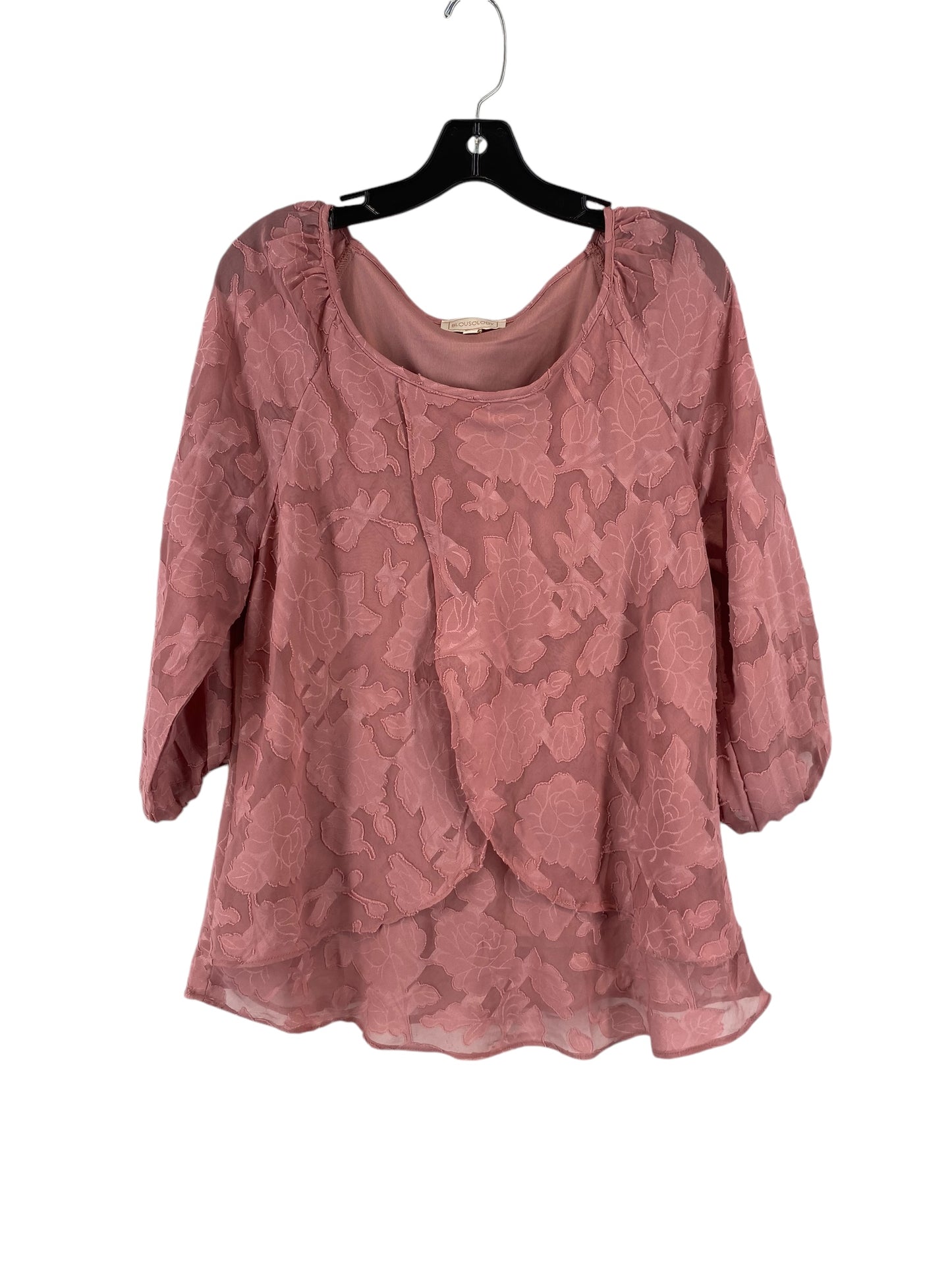 Top Long Sleeve By Clothes Mentor In Mauve, Size: L