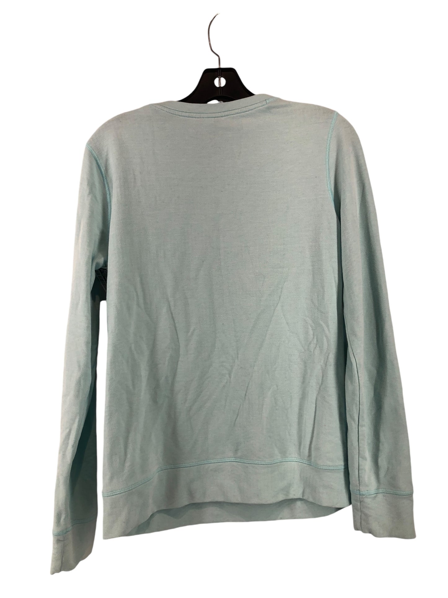 Athletic Top Long Sleeve Crewneck By Under Armour In Teal, Size: S