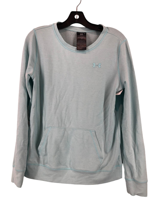 Athletic Top Long Sleeve Crewneck By Under Armour In Teal, Size: S