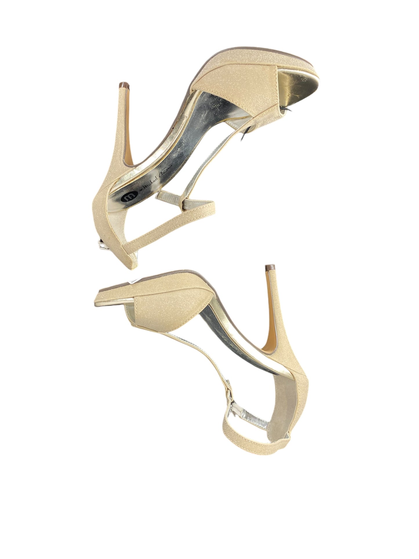 Shoes Heels Stiletto By Michael Antonio In Gold, Size: 6