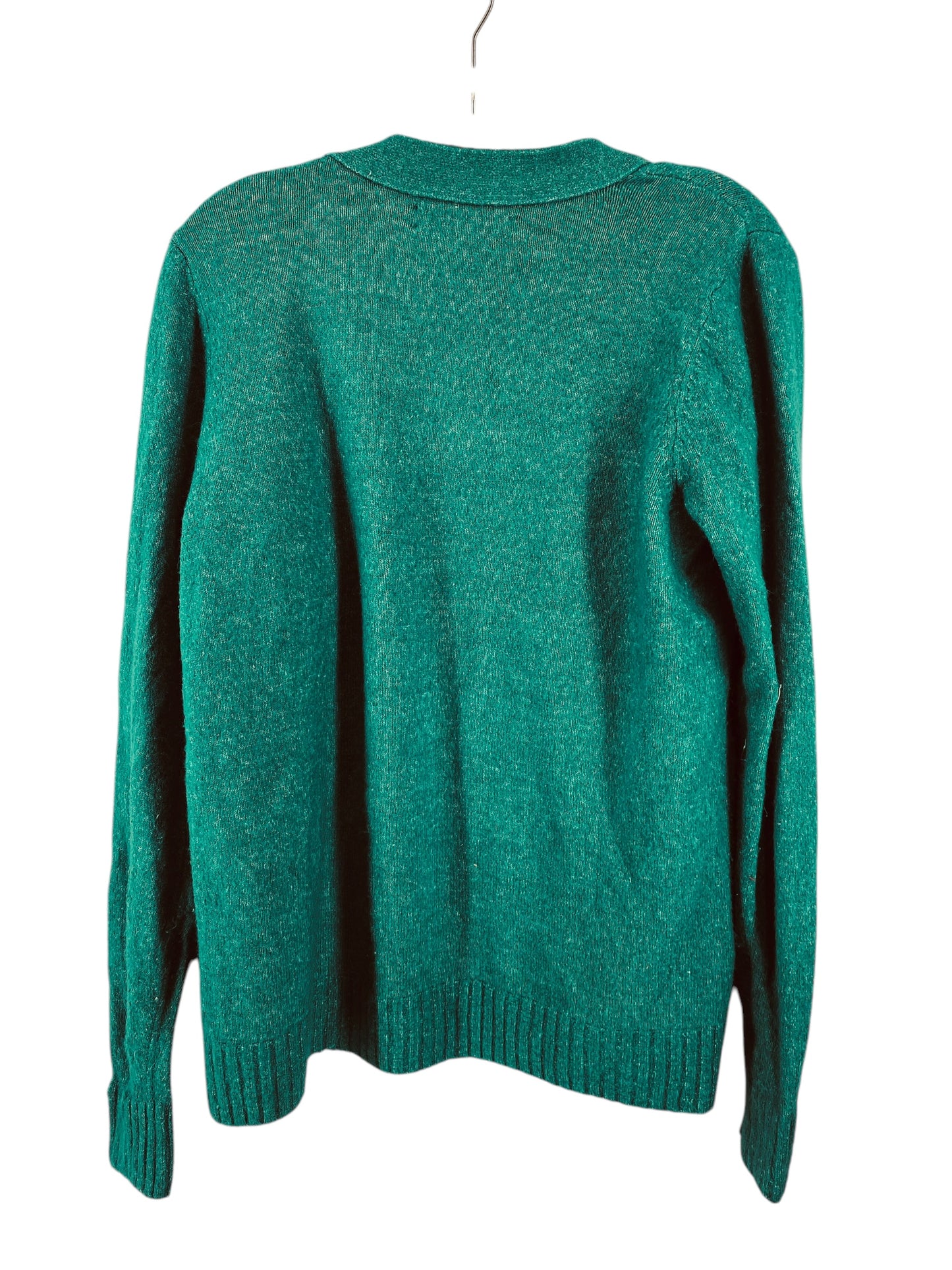 Sweater Cardigan By Loft In Green, Size: M