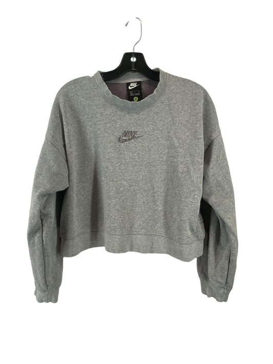 Sweatshirt Crewneck By Nike In Grey, Size: S