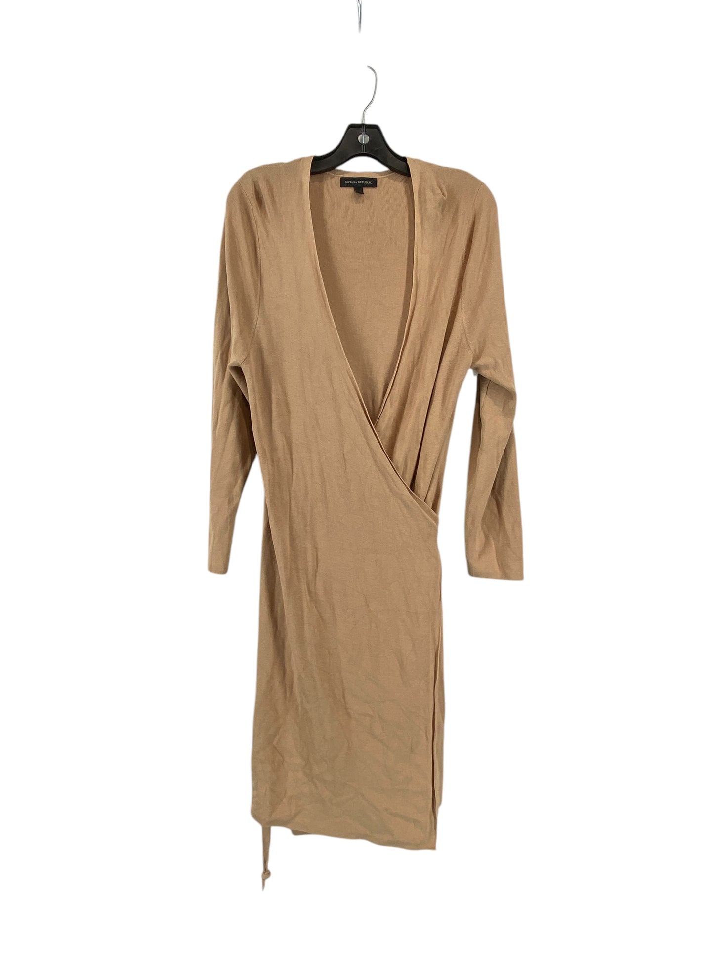 Dress Casual Midi By Banana Republic In Brown, Size: L