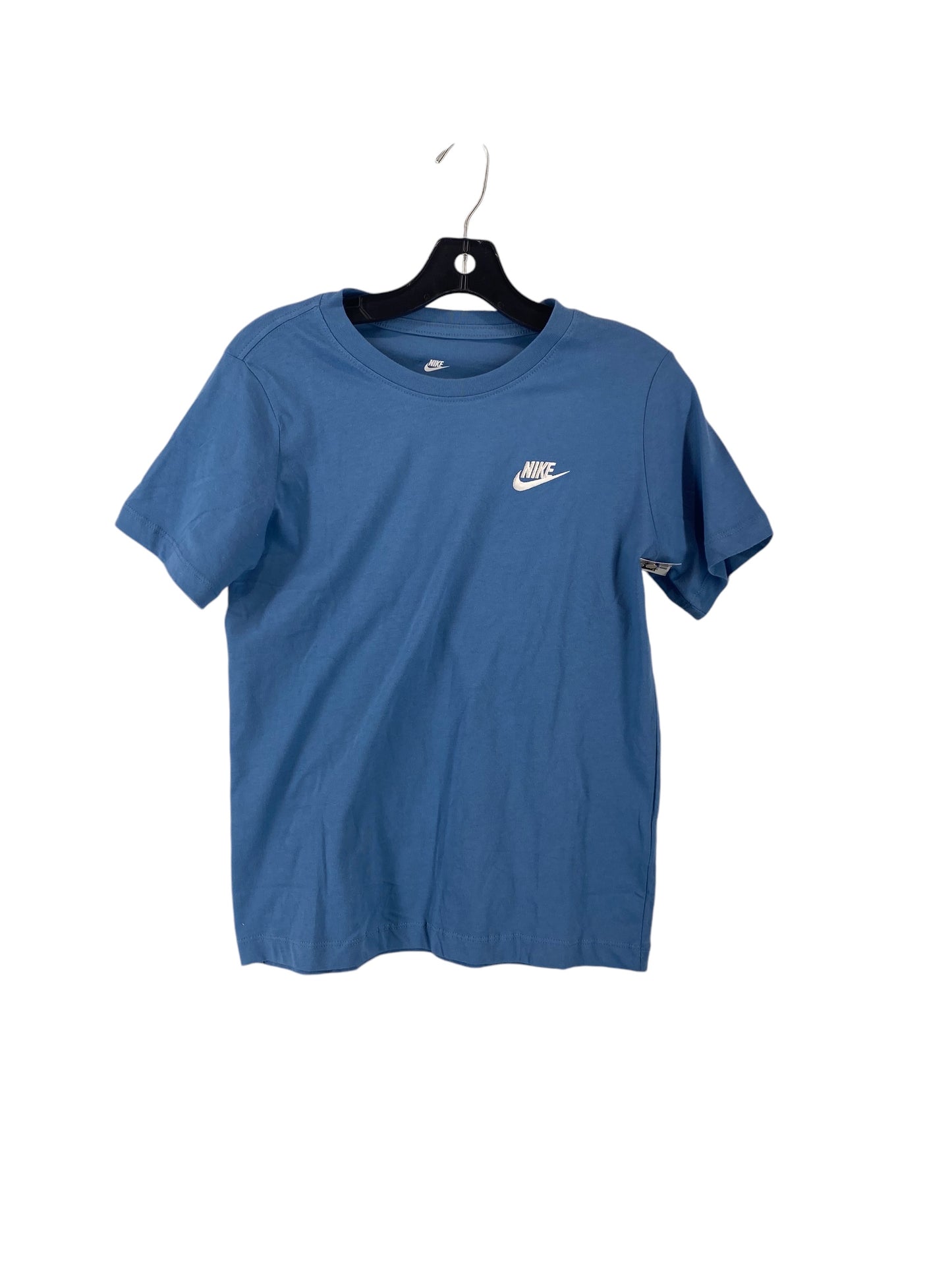 Athletic Top Short Sleeve By Nike In Blue, Size: L