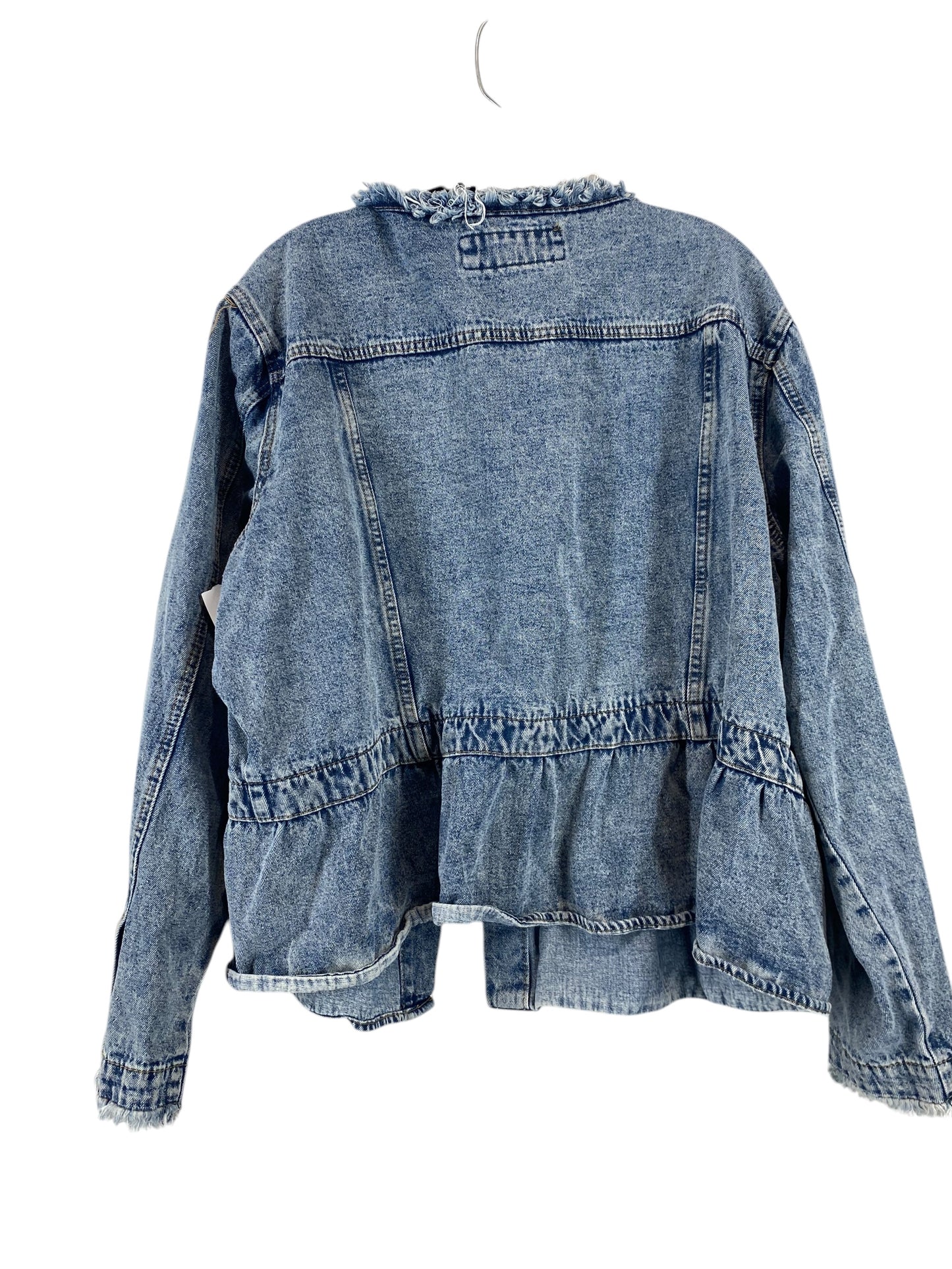 Jacket Denim By Suzanne Betro In Blue Denim, Size: Xl