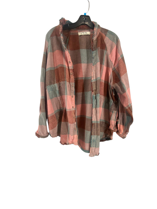 Top Long Sleeve By We The Free In Plaid Pattern, Size: S