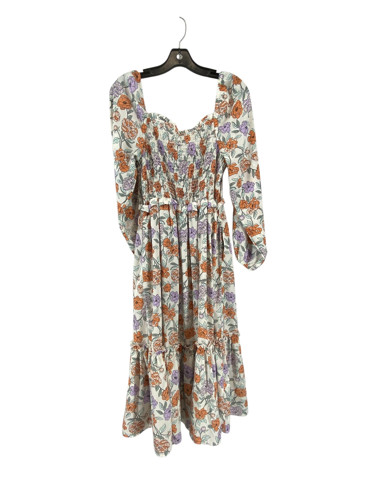 Dress Casual Maxi By Clothes Mentor In Floral Print, Size: L