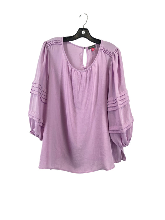 Top Long Sleeve By Vince Camuto In Purple, Size: 2x