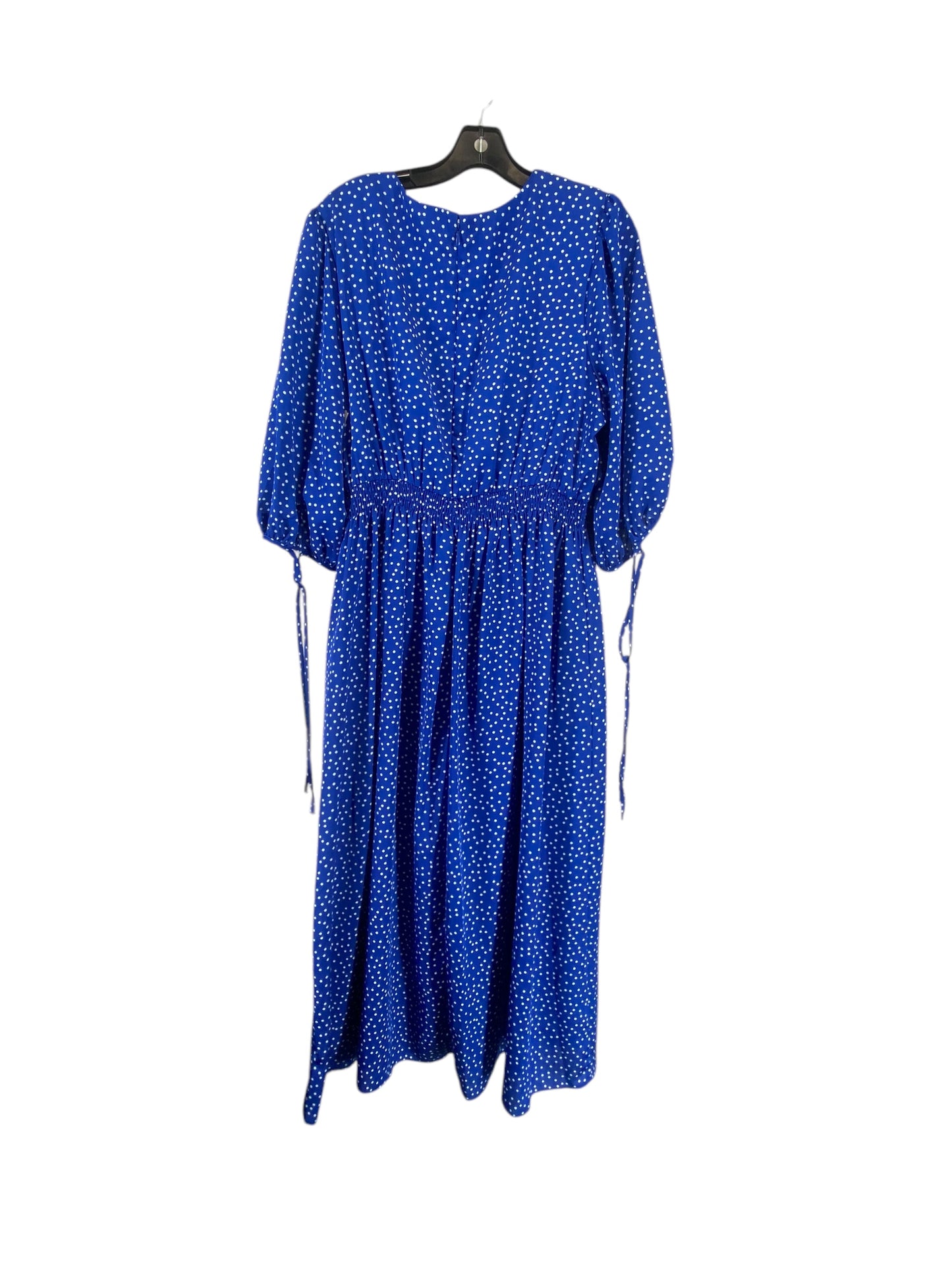 Dress Casual Maxi By Taylor In Blue & White, Size: 14