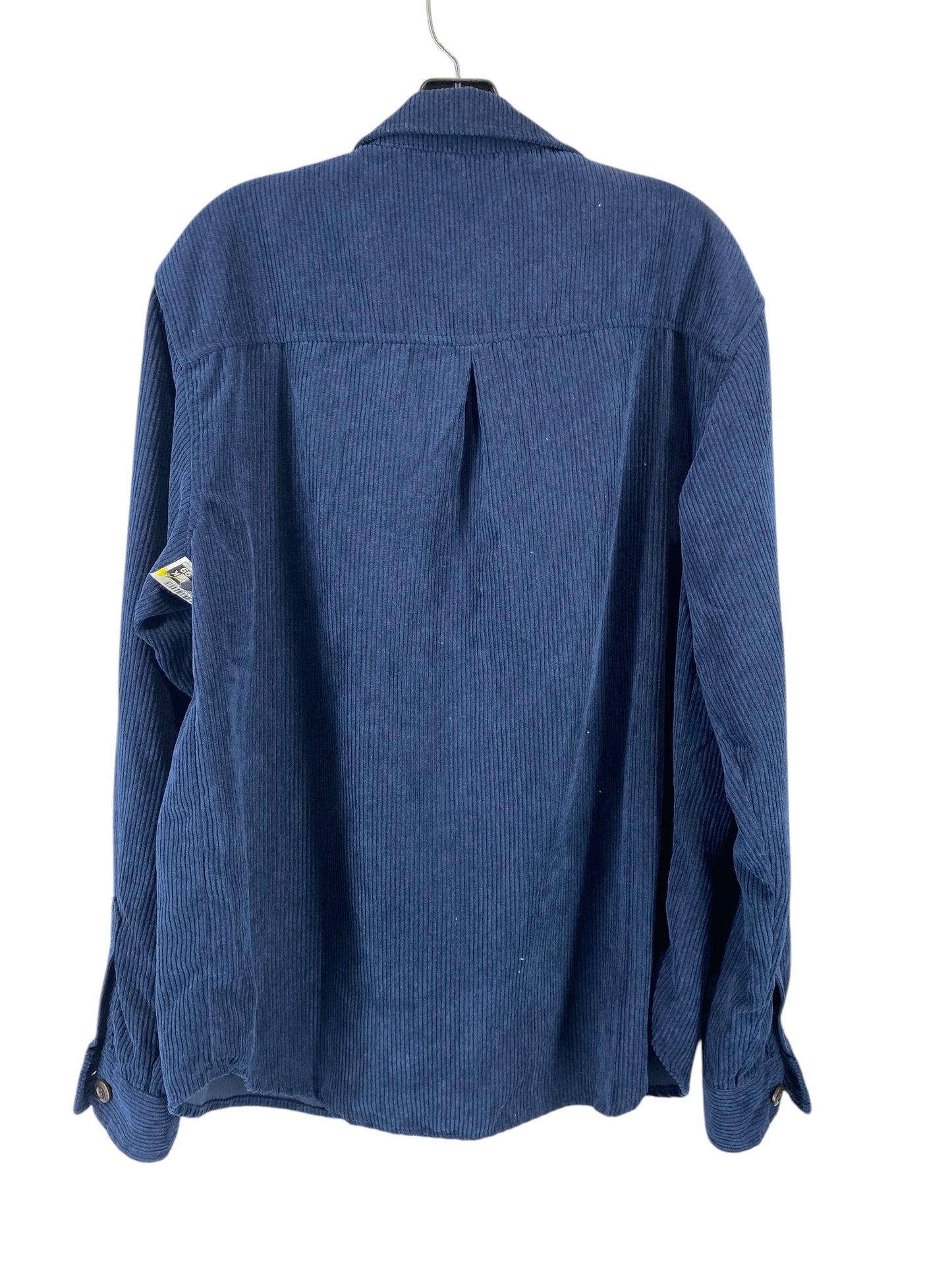 Jacket Shirt By Clothes Mentor In Blue, Size: M