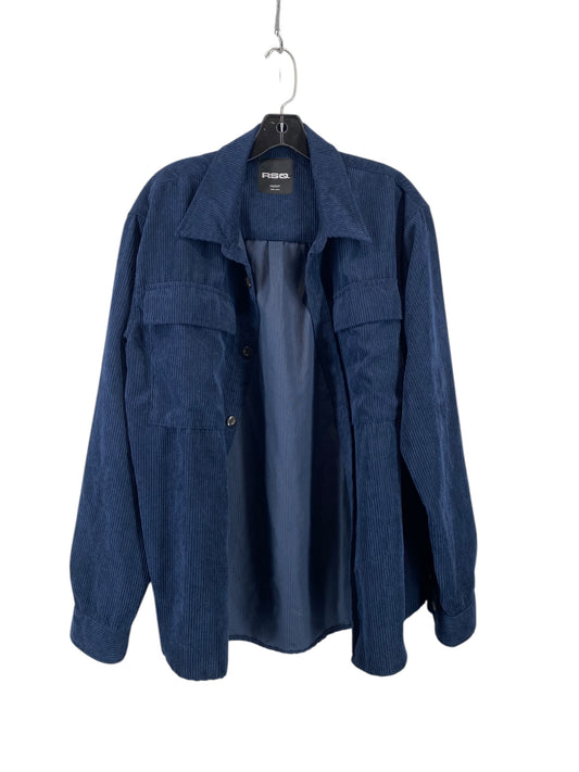 Jacket Shirt By Clothes Mentor In Blue, Size: M