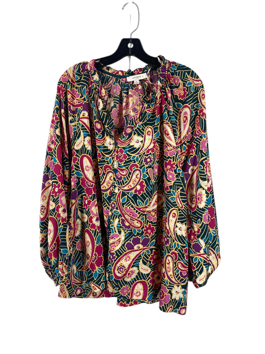 Top Long Sleeve By Umgee In Floral Print, Size: Xl