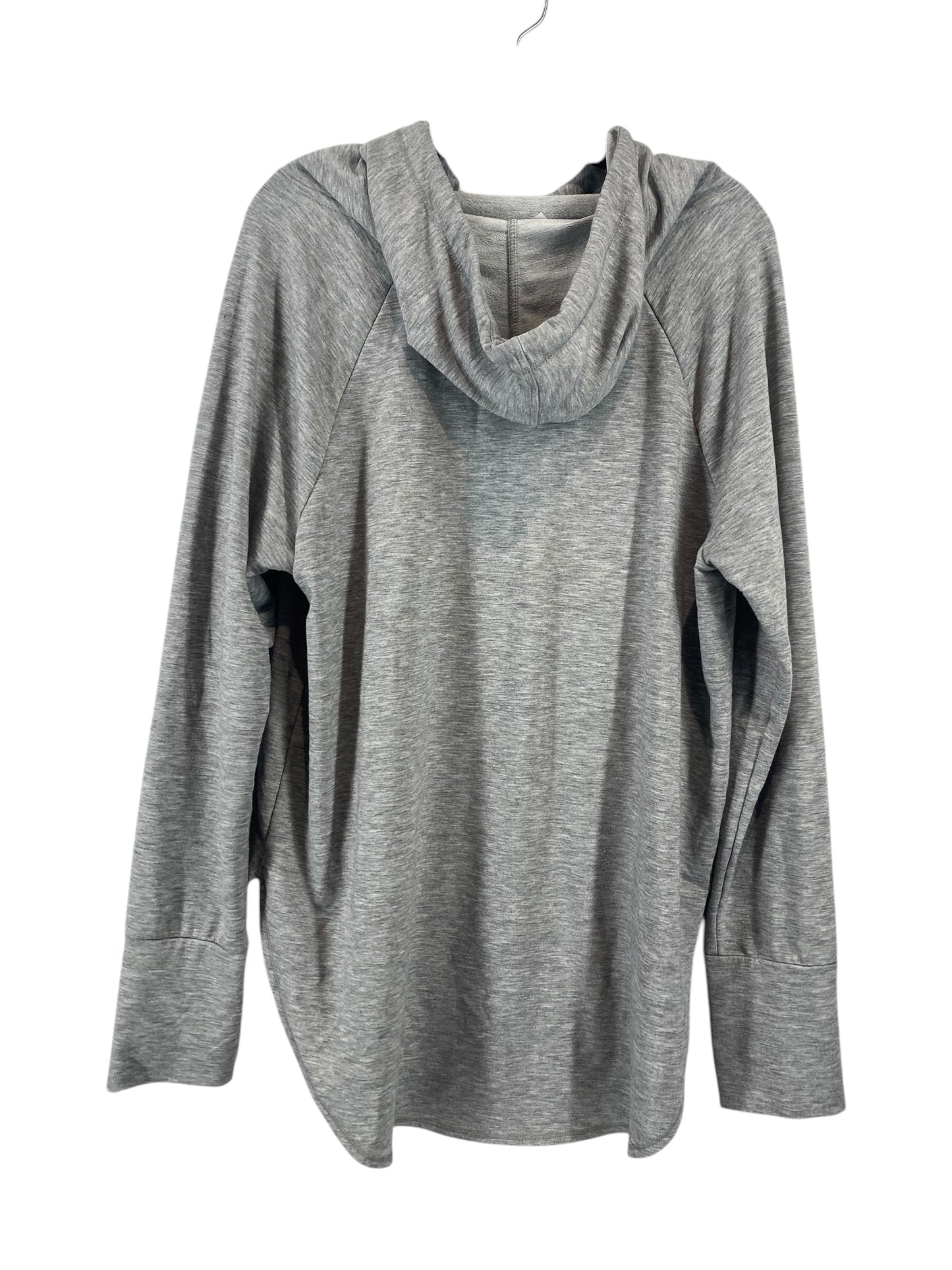 Athletic Top Long Sleeve Hoodie By Clothes Mentor In Grey, Size: Xl