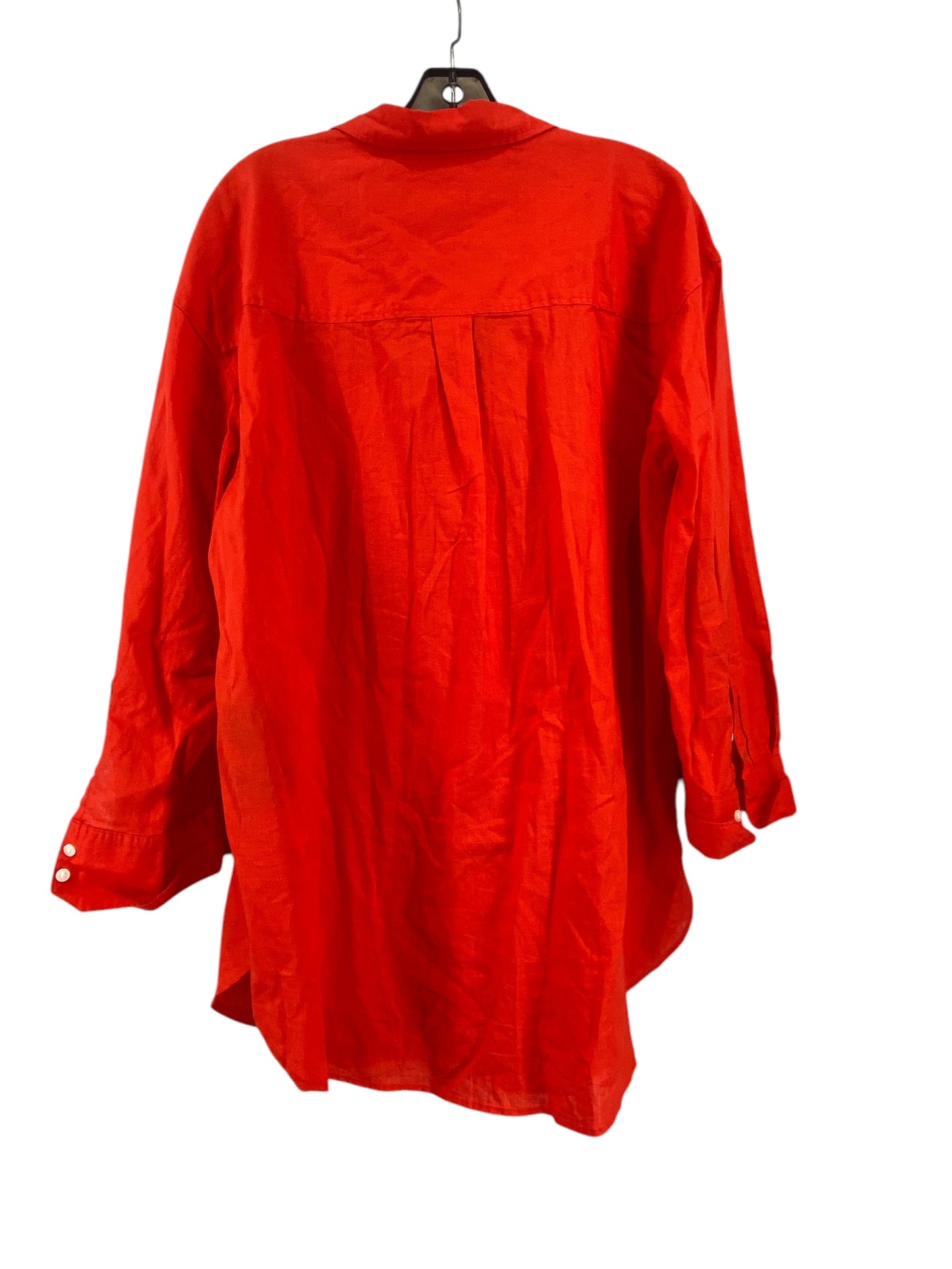 Top Long Sleeve By H&m In Red, Size: L