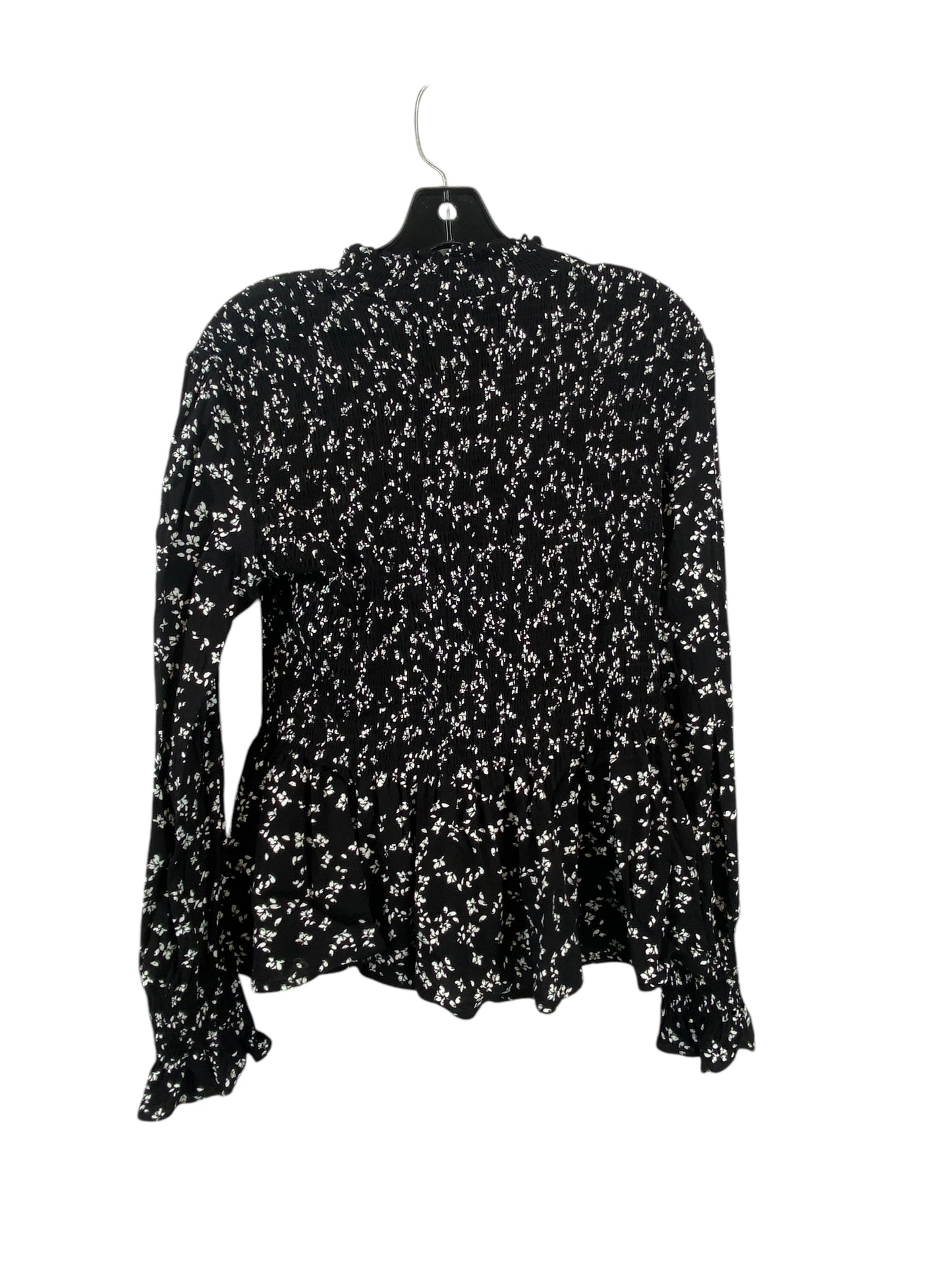 Top Long Sleeve By Clothes Mentor In Black & White, Size: L