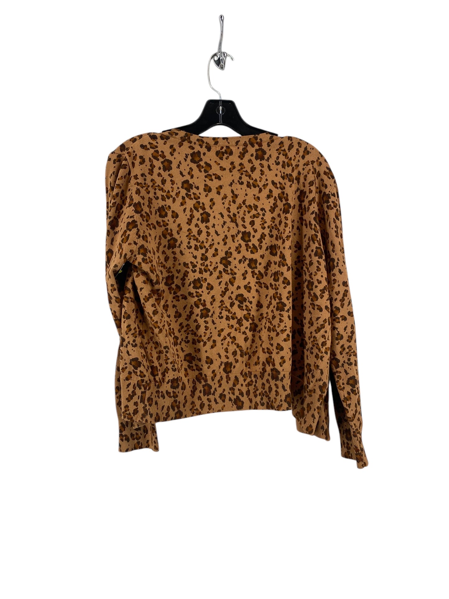 Sweater Cardigan By H&m In Animal Print, Size: L