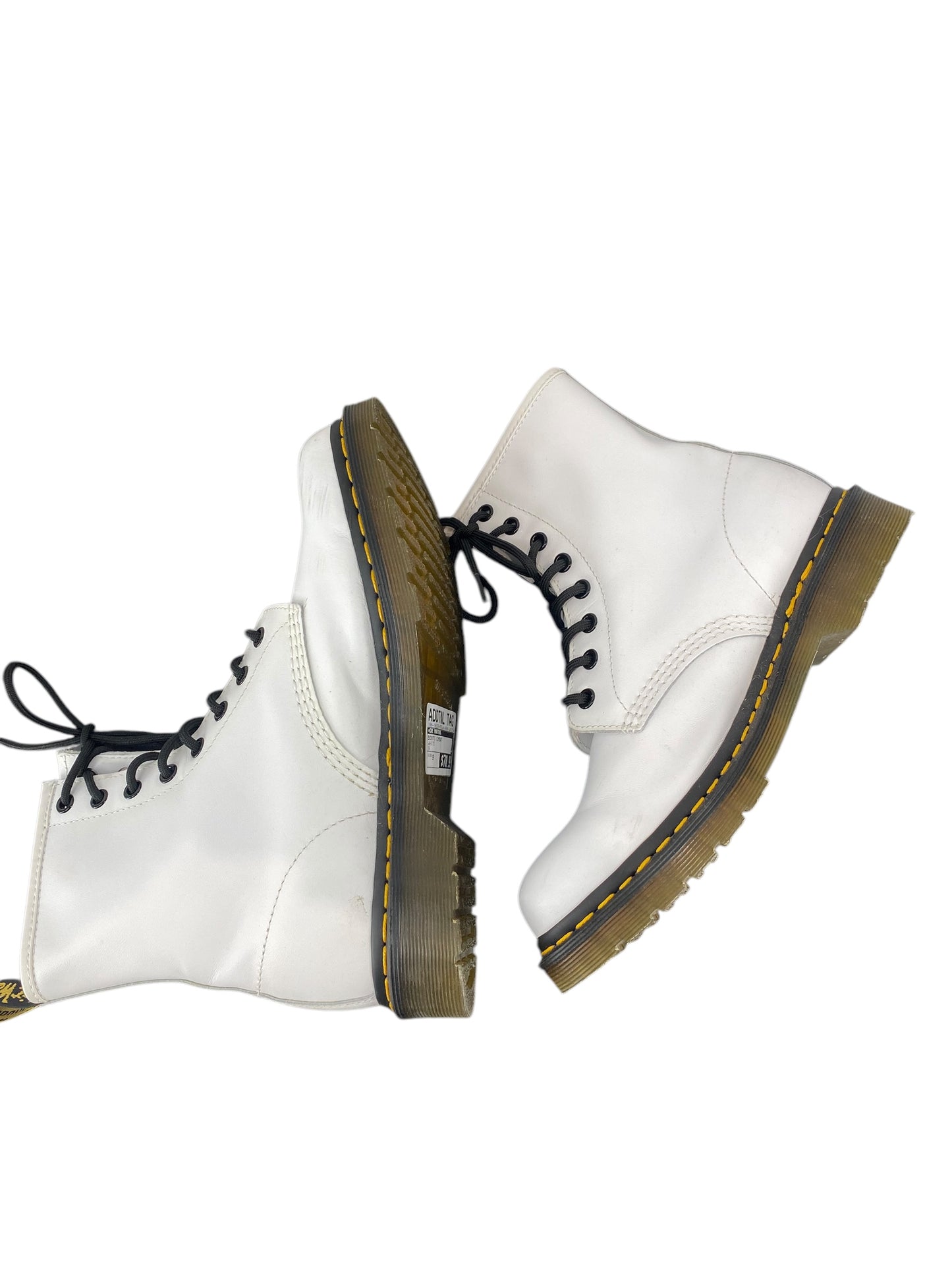 Boots Combat By Dr Martens In White, Size: 9