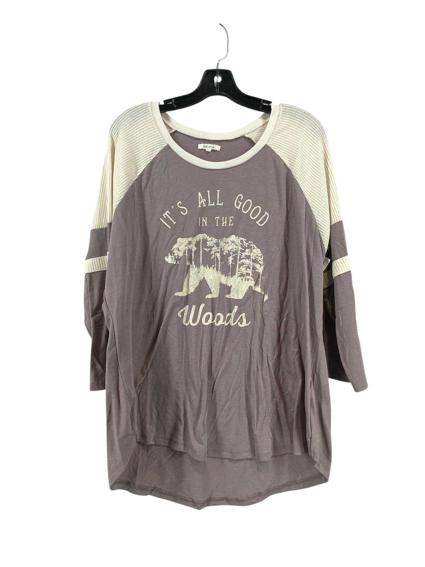 Top Long Sleeve By Maurices In Grey, Size: 2x