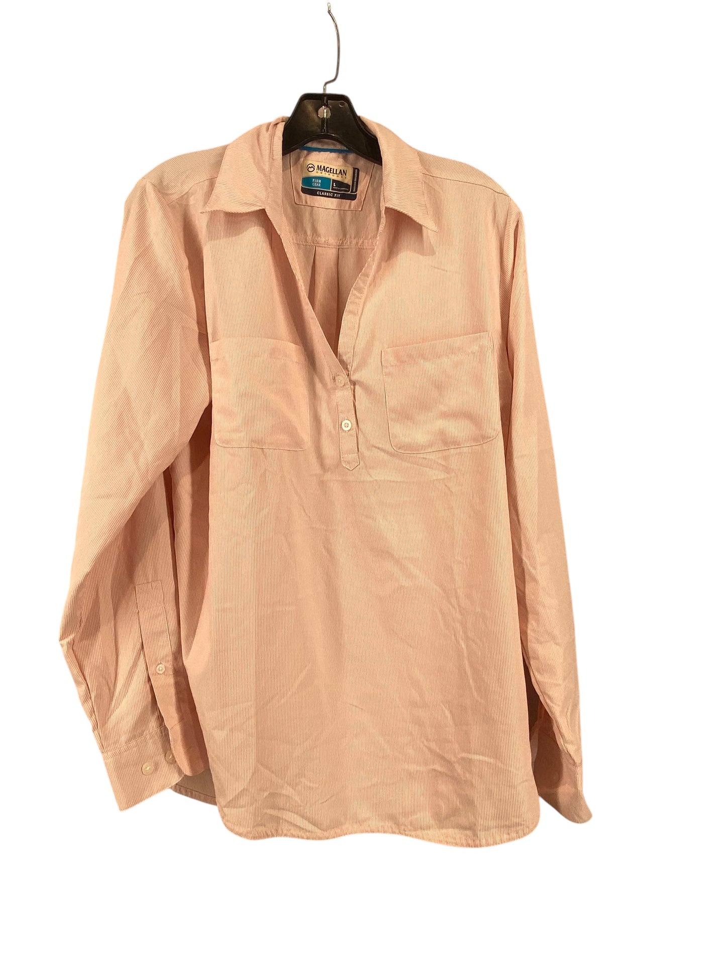 Top Long Sleeve By Magellan In Pink, Size: L