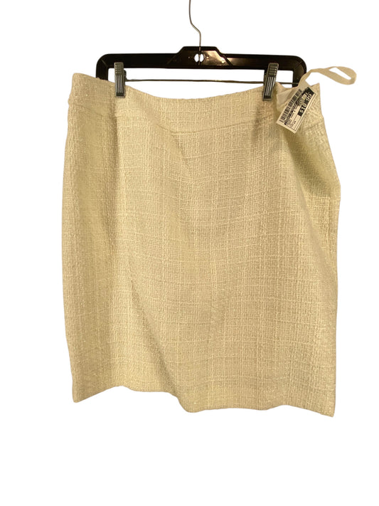 Skirt Mini & Short By Tahari By Arthur Levine In Cream, Size: 14