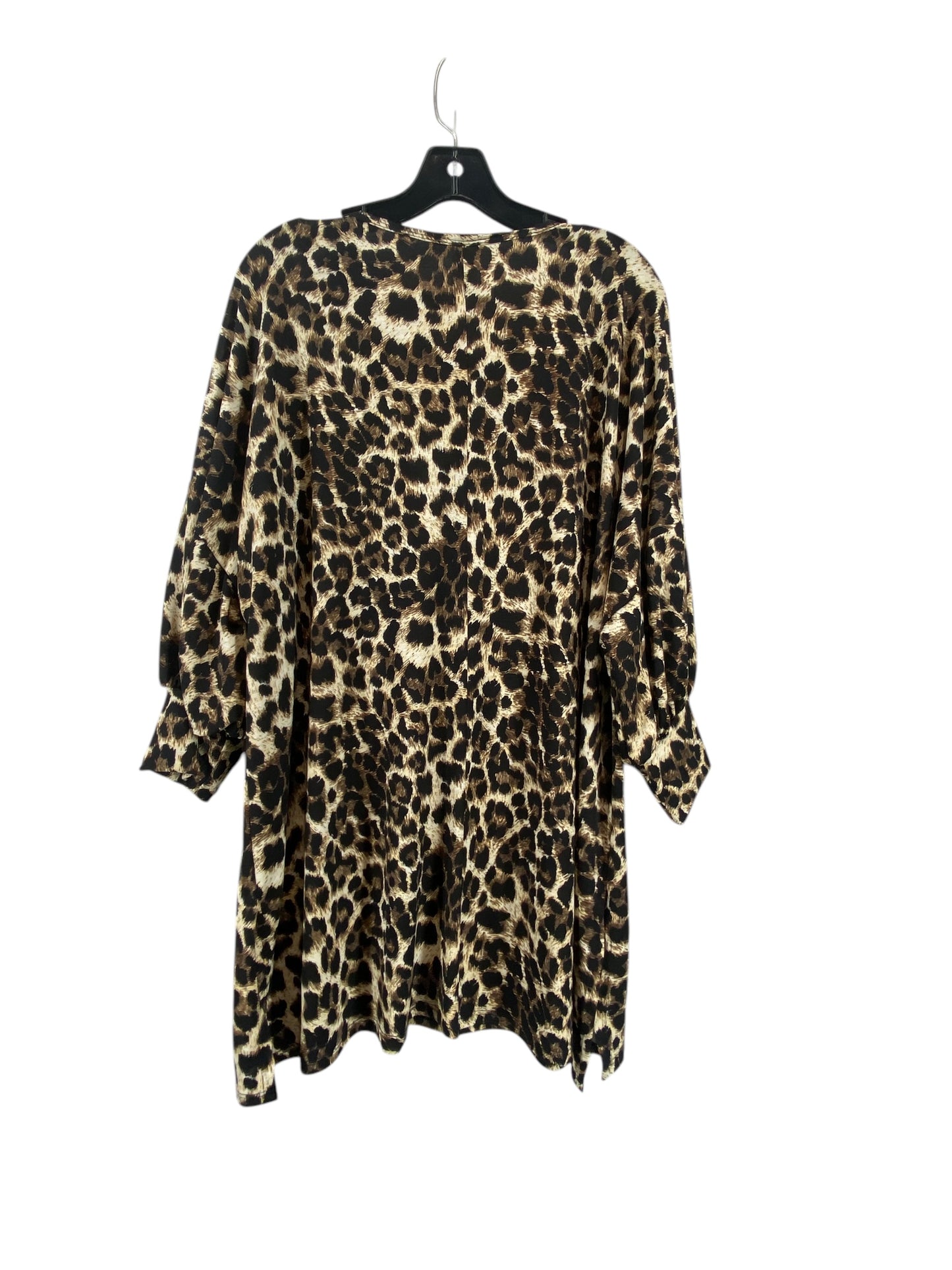 Top 3/4 Sleeve By Clothes Mentor In Animal Print, Size: 2x