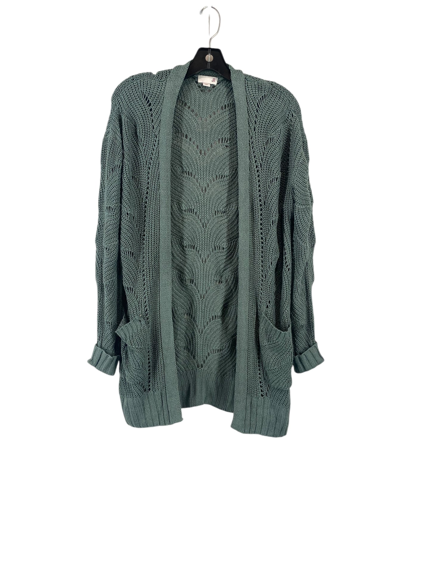 Sweater Cardigan By So In Teal, Size: M