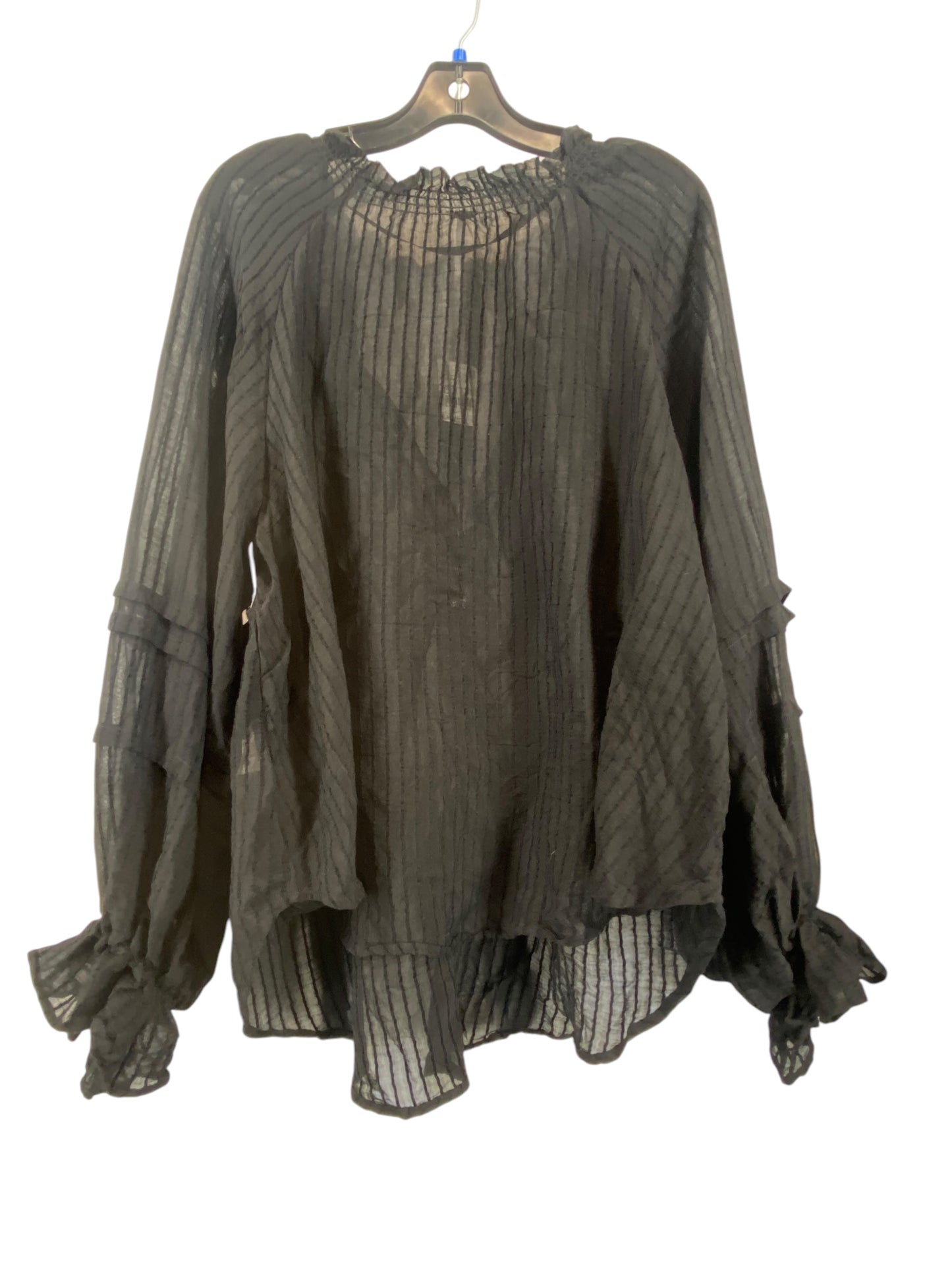 Top Long Sleeve By Free People In Black, Size: L