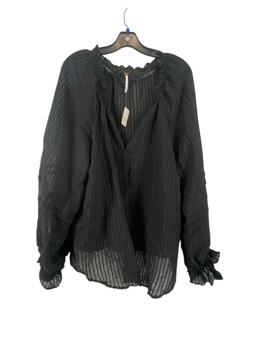 Top Long Sleeve By Free People In Black, Size: L