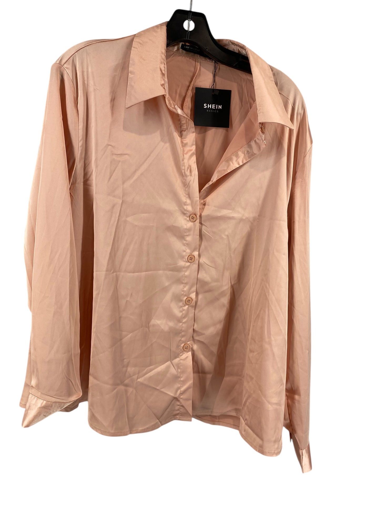 Top Long Sleeve By Shein In Pink, Size: 1x