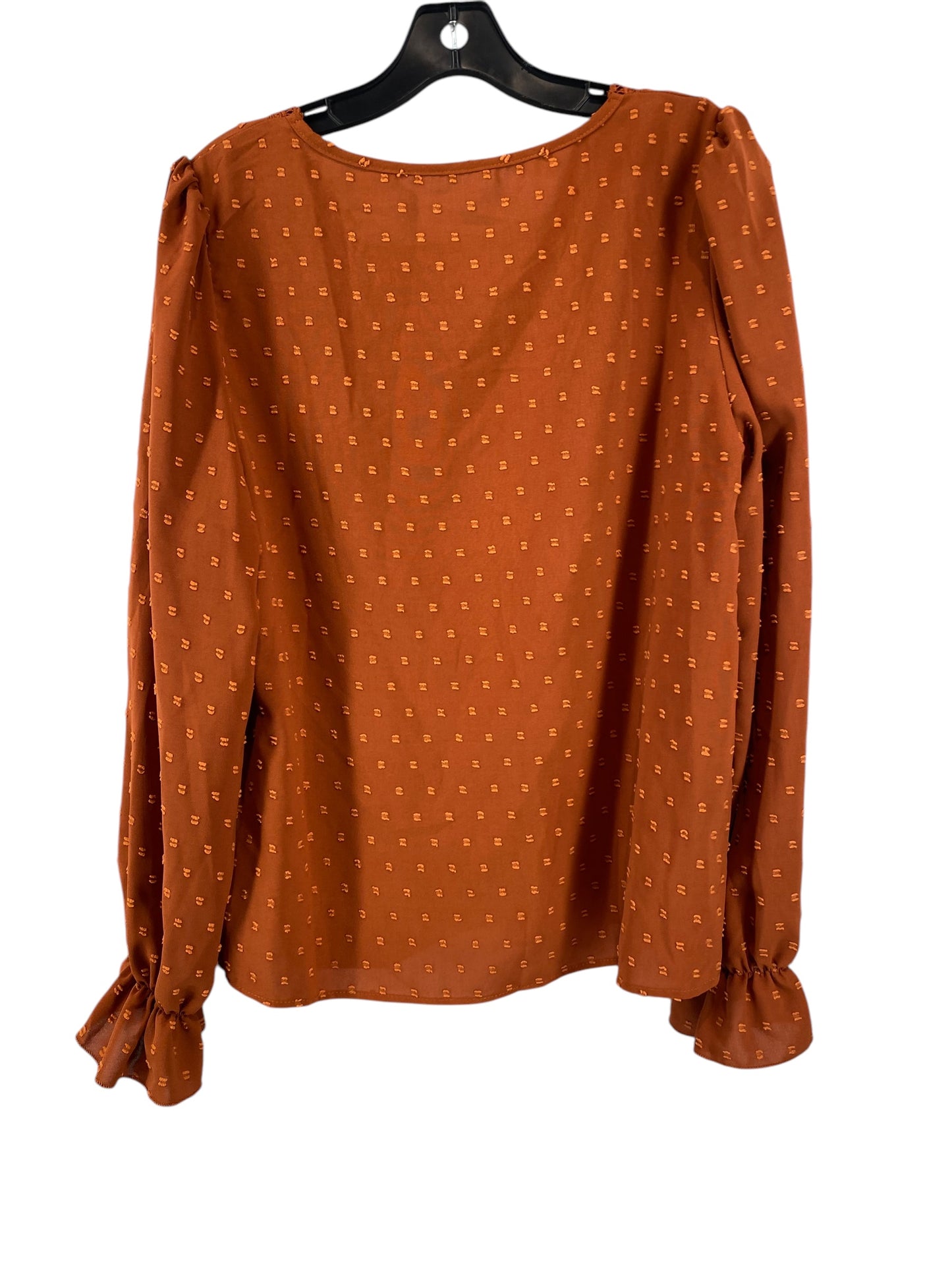 Top Long Sleeve By Shein In Brown, Size: Xl