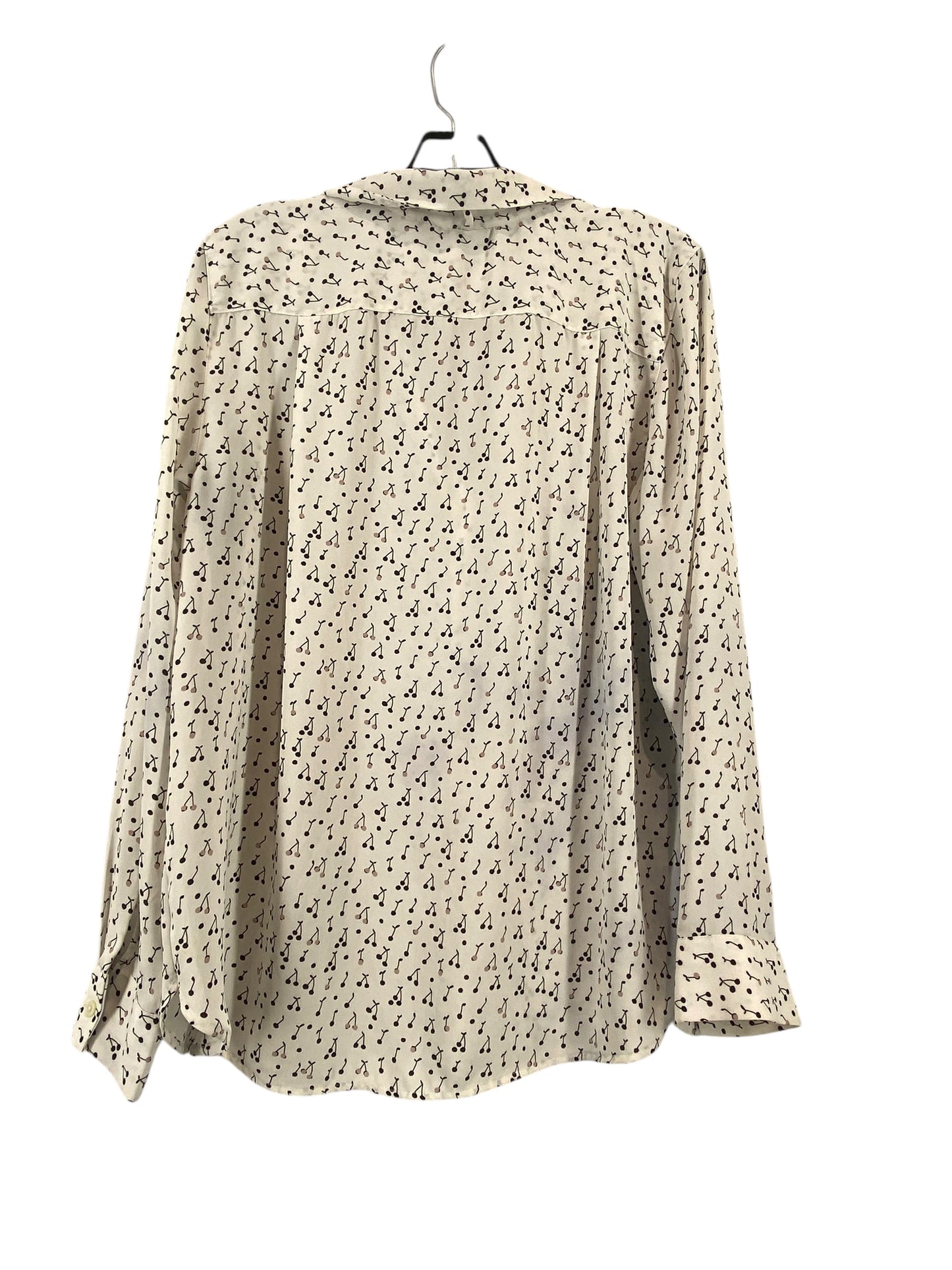 Top Long Sleeve By Loft In White, Size: L