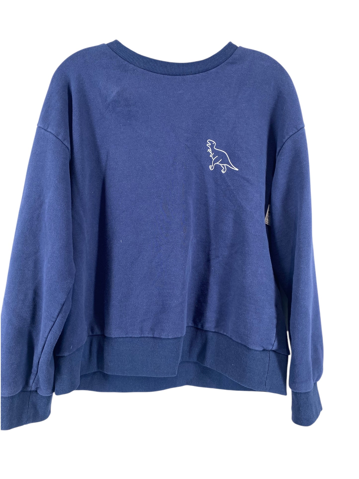 Sweatshirt Crewneck By Clothes Mentor In Navy, Size: L