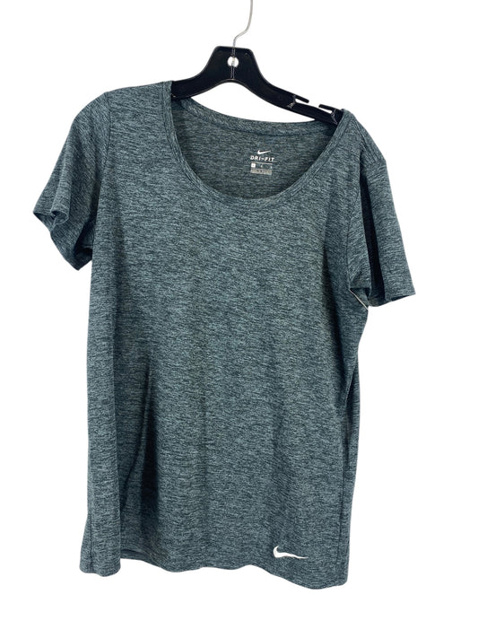 Athletic Top Short Sleeve By Nike In Grey, Size: L