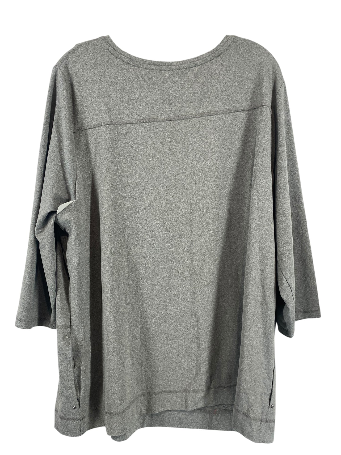 Top Long Sleeve By Easywear By Chicos In Grey, Size: 2