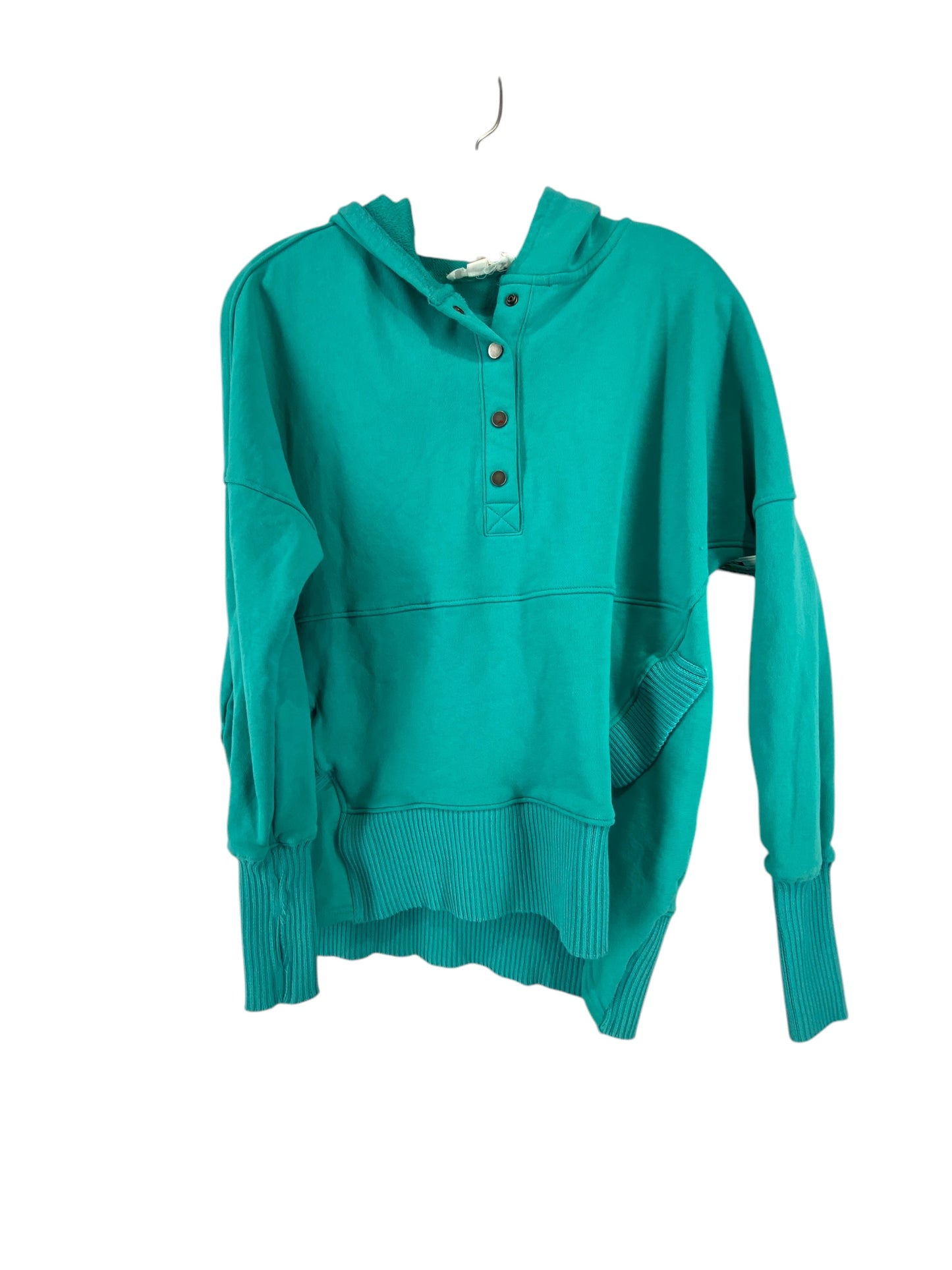 Sweatshirt Hoodie By Clothes Mentor In Teal, Size: S