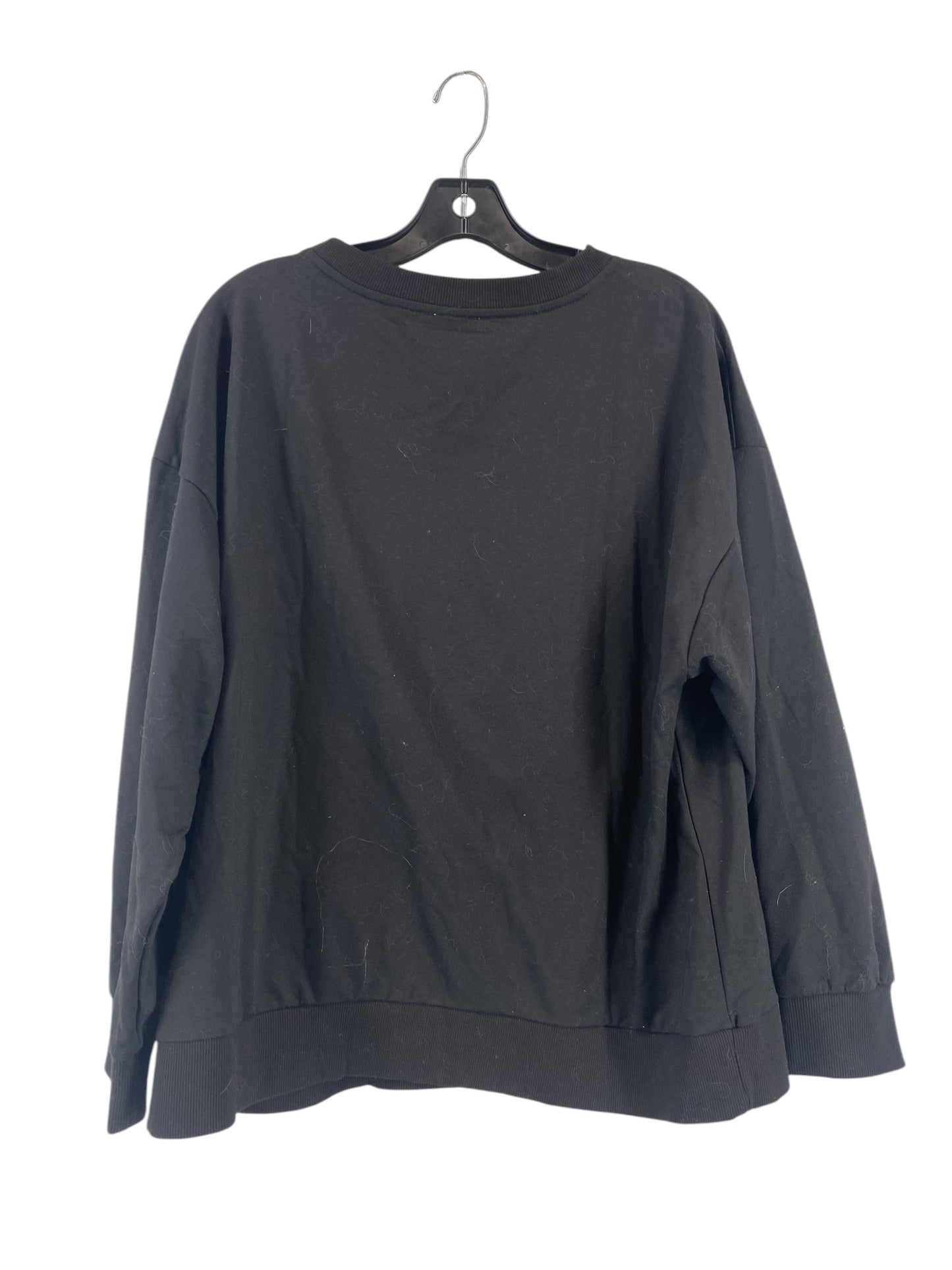 Sweatshirt Crewneck By Bibi In Black, Size: S