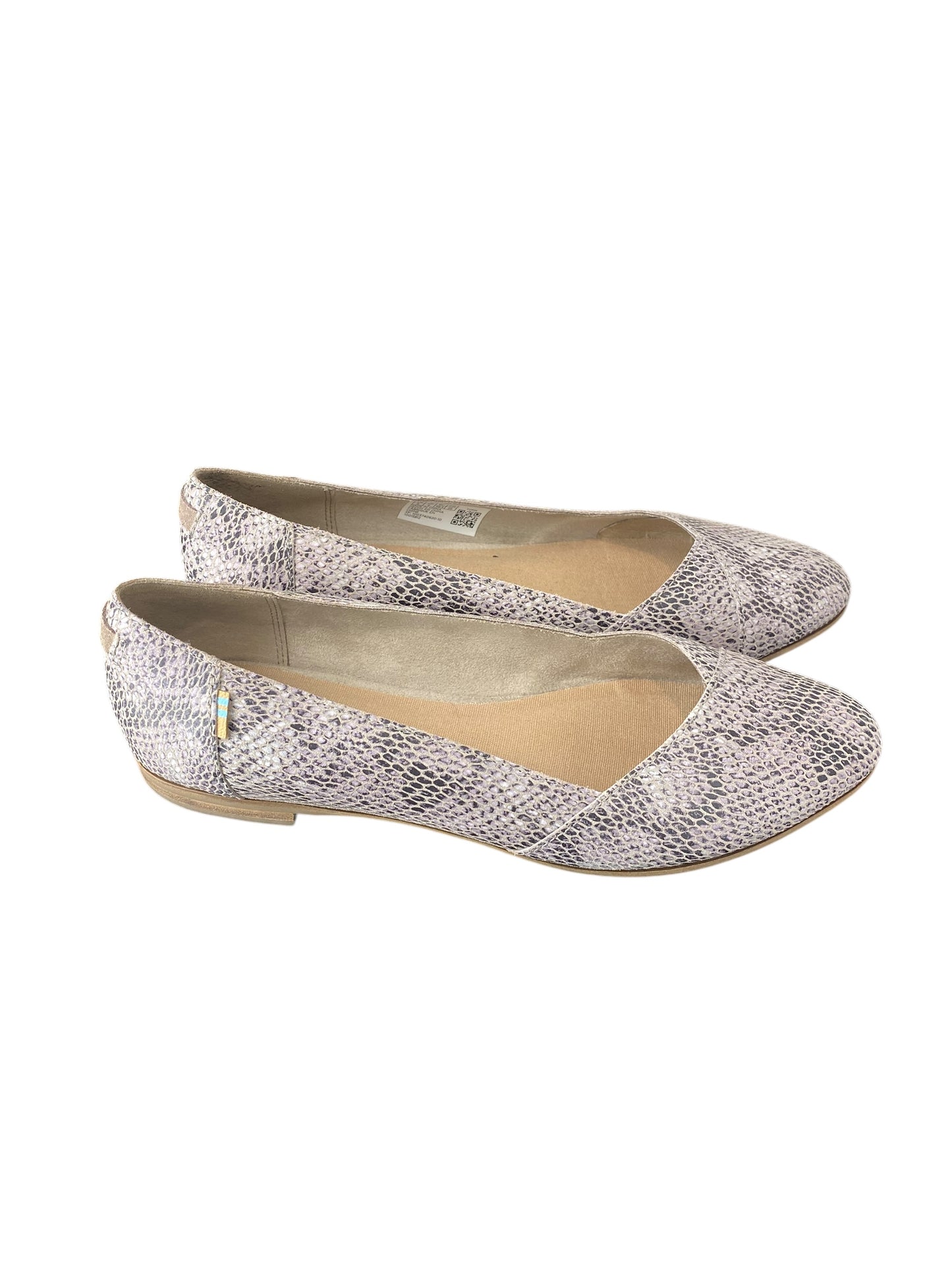 Shoes Flats By Toms In Snakeskin Print, Size: 8