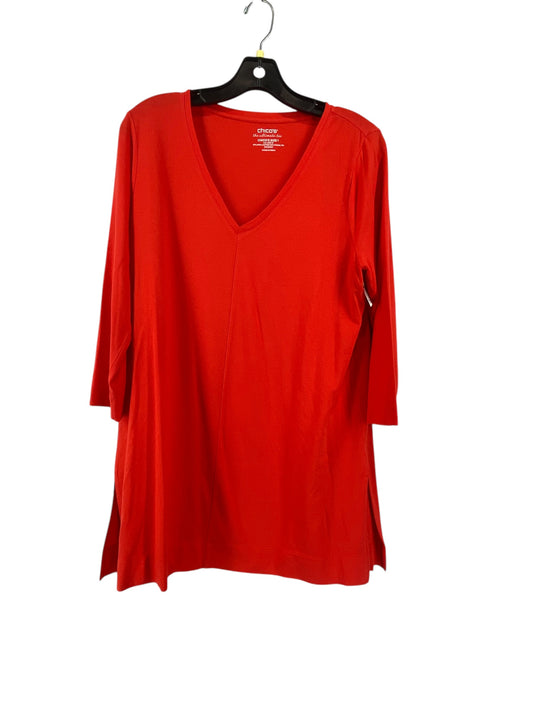 Top Long Sleeve By Chicos In Red, Size: M