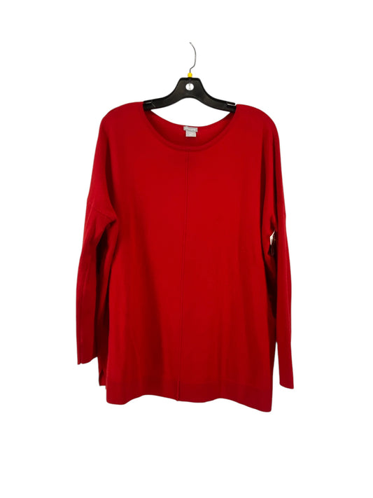 Top Long Sleeve By Chicos In Red, Size: M