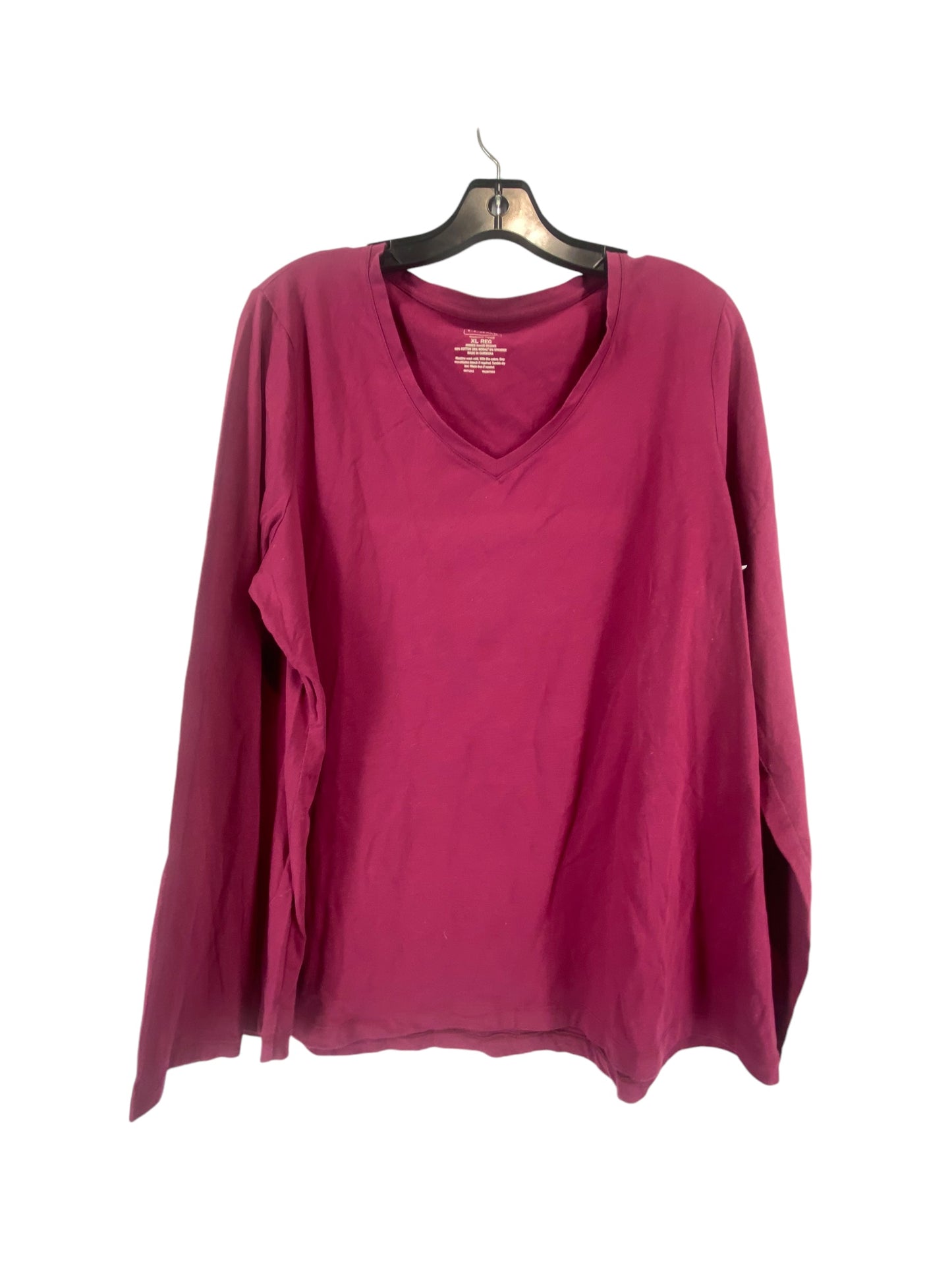 Top Long Sleeve By Clothes Mentor In Red, Size: Xl